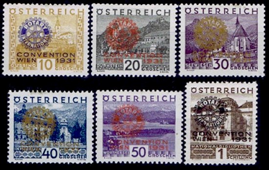 Austria Stamp Yvert 398A/F - Briefmarke Osterreich Michel 518/23