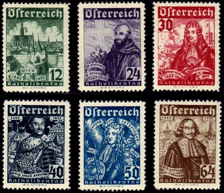 Austria Stamp Yvert 431/36 - Briefmarke Osterreich Michel 557/62