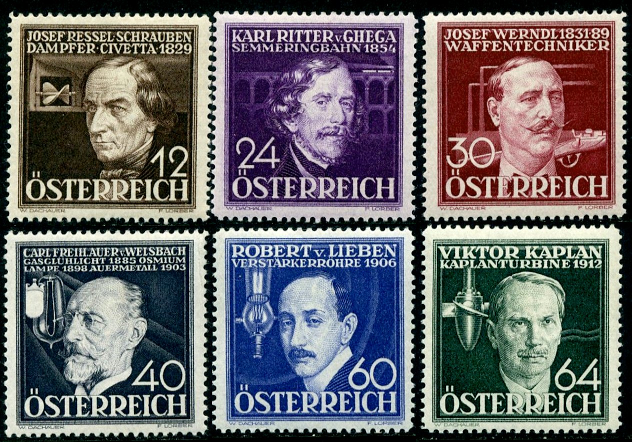 Austria Stamp Yvert 489/94 - Briefmarke Osterreich Michel 632/37