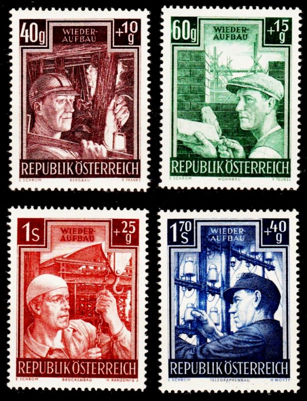 Austria Stamp Yvert 794/97 - Briefmarke Osterreich Michel 960/63