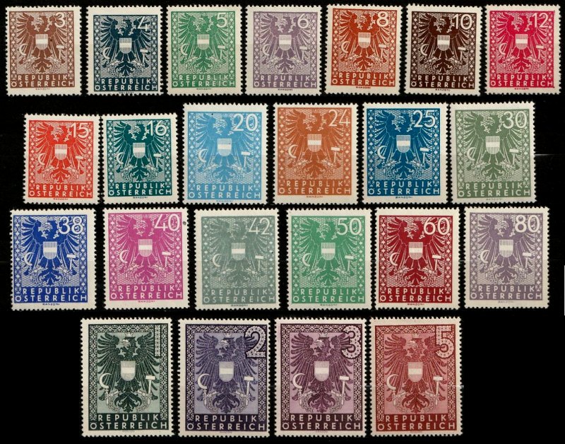 Austria Stamp Yvert 577/599 - Osterreich Michel 697/719